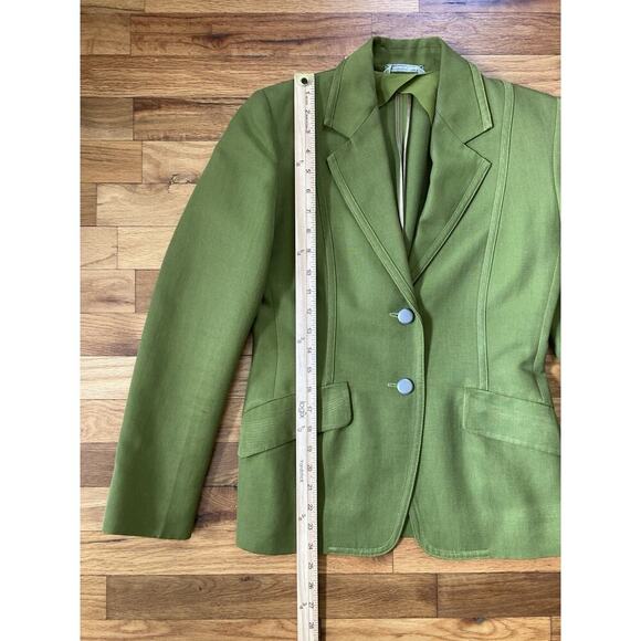 MaxMara Olive Green Blazer and Pants Set - Picture 9 of 15